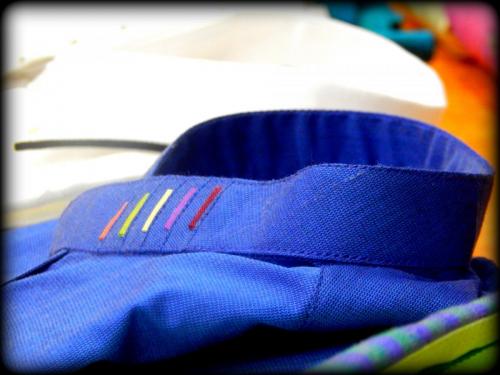5 color stripe band Gala Collar